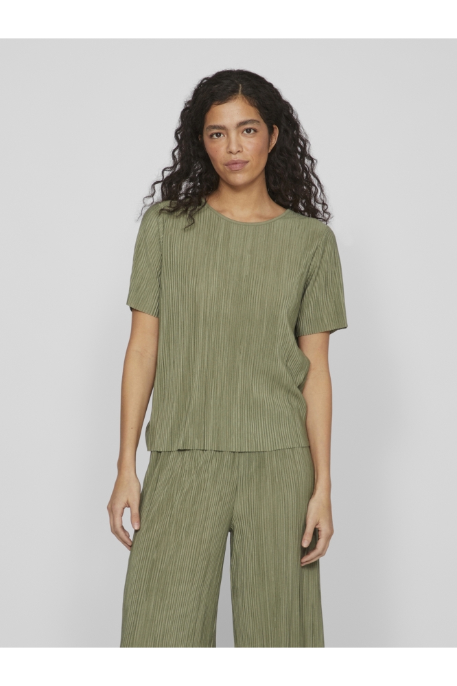 VIPLISA O-NECK S/S TOP - NOOS 14089481 Oil Green